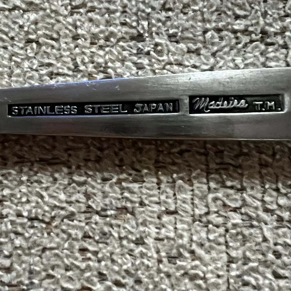 Madeira Stainless Steel Japan Tablespoon Vintage Floral Flatware MCM Silverware